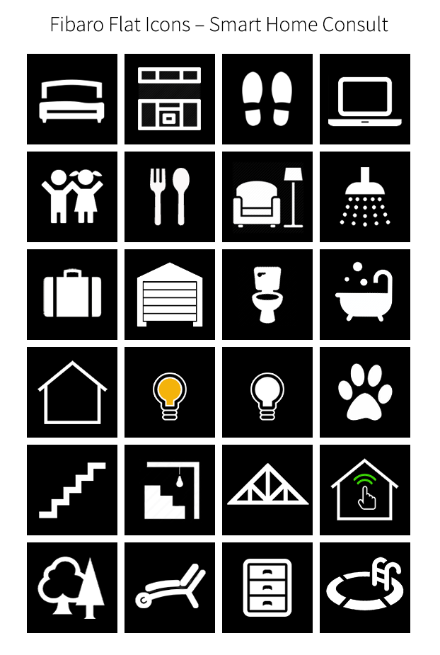 Flat Icons für Fibaro Smart-Home