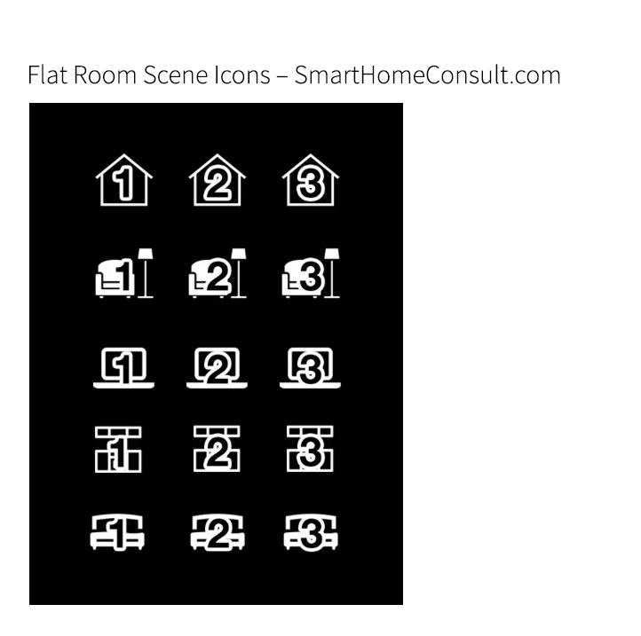 Flat Room Scene Icons für Fibaro Smart-Home