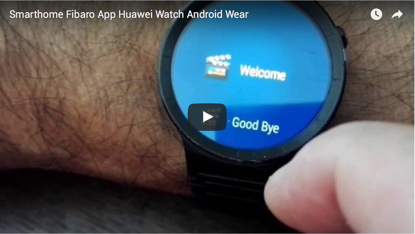 <h1>Z-Wave Smarthome mit Smartphone steuern</h1> <h2>Fibaro Android Wear App auf der Huawei Watch</h2>